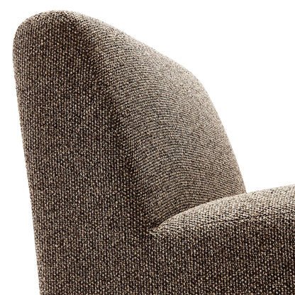 Amita Lattice Boucle Upholstered Armless Accent Chair