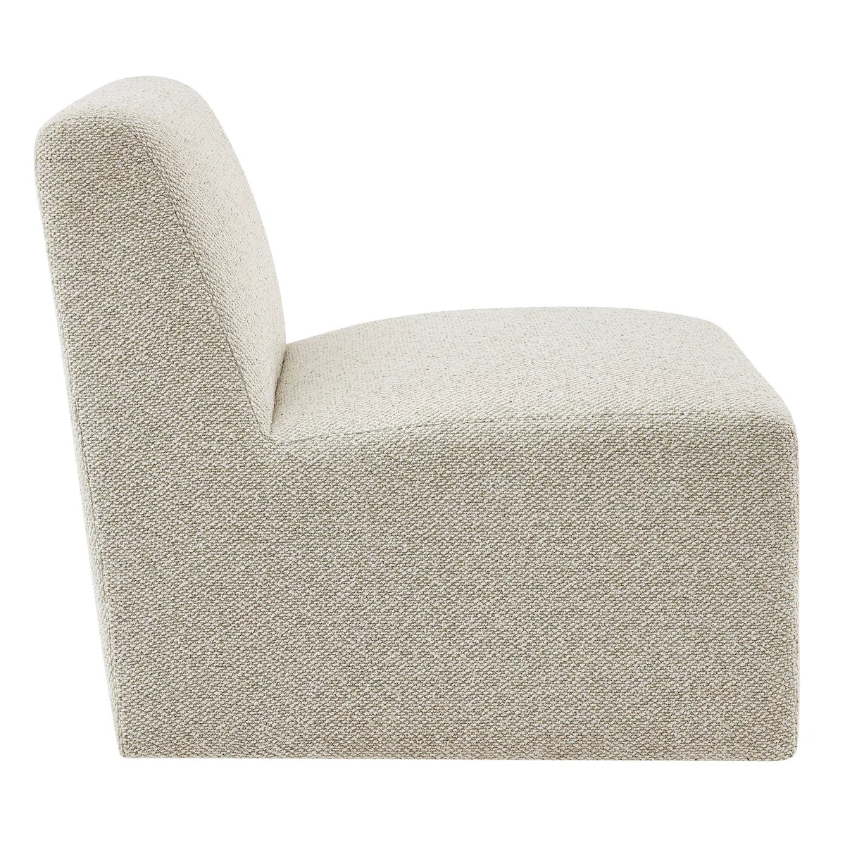 Amita Lattice Boucle Upholstered Armless Accent Chair