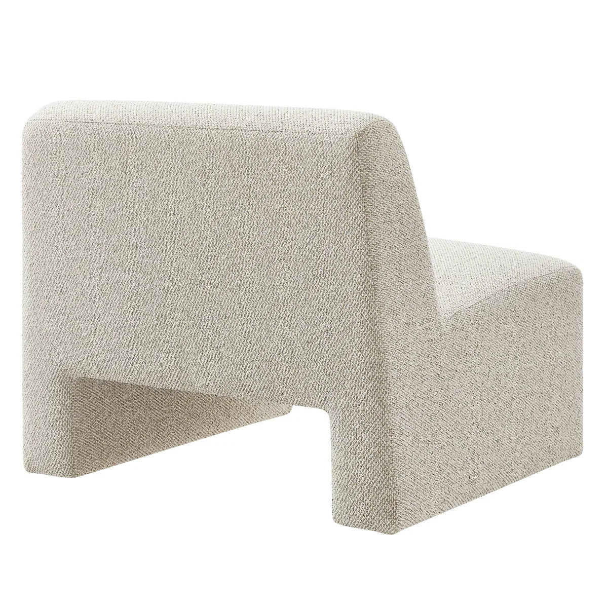 Amita Lattice Boucle Upholstered Armless Accent Chair
