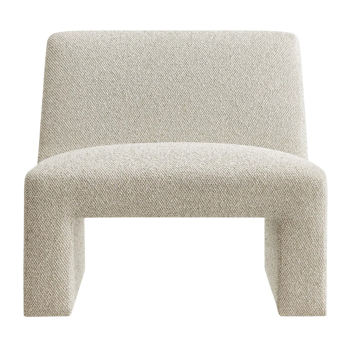 Amita Lattice Boucle Upholstered Armless Accent Chair
