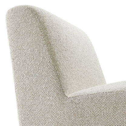 Amita Lattice Boucle Upholstered Armless Accent Chair