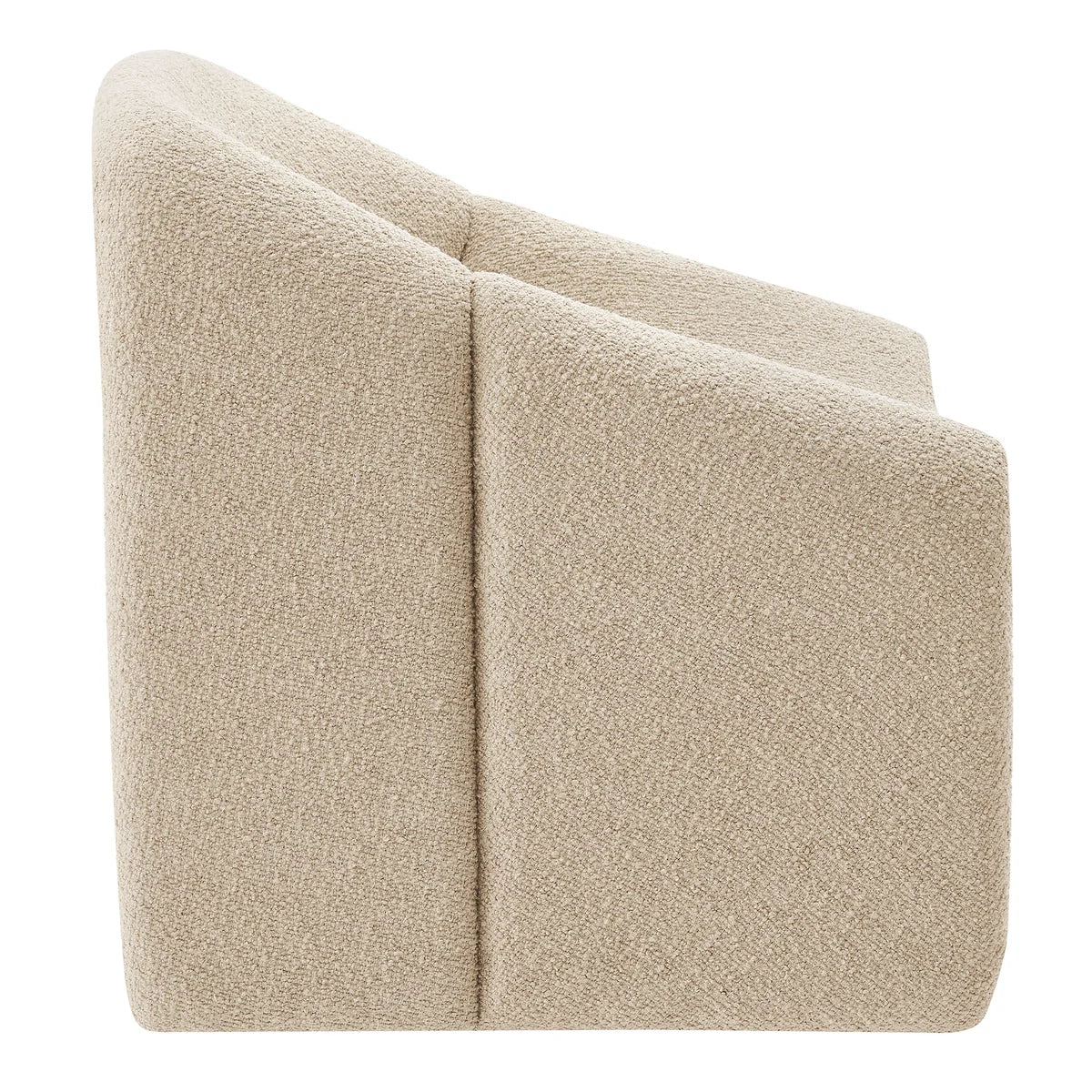 Vivi Looped Textural Fabric Curved Arm Accent Chair