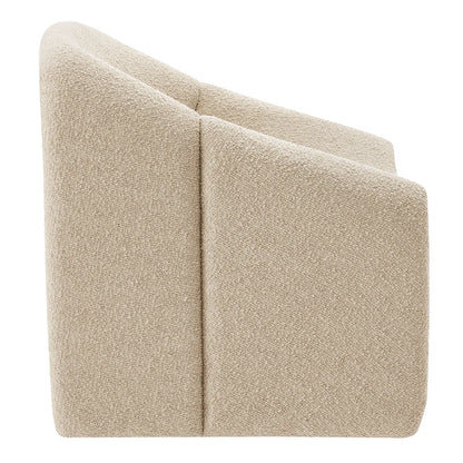Vivi Looped Textural Fabric Curved Arm Accent Chair