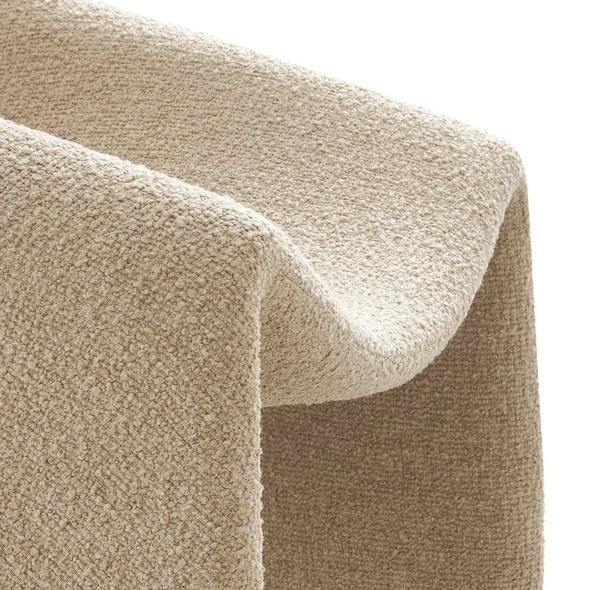 Vivi Looped Textural Fabric Curved Arm Accent Chair