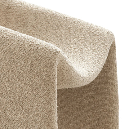 Vivi Looped Textural Fabric Curved Arm Accent Chair