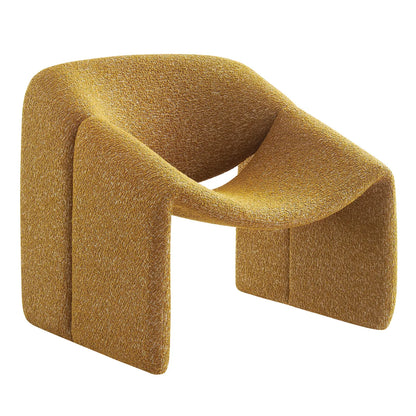 Vivi Looped Textural Fabric Curved Arm Accent Chair