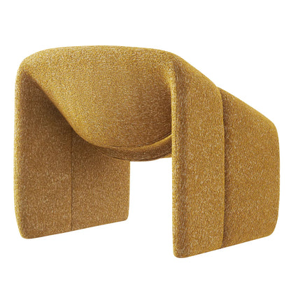 Vivi Looped Textural Fabric Curved Arm Accent Chair