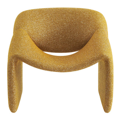 Vivi Looped Textural Fabric Curved Arm Accent Chair