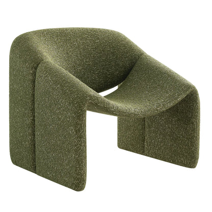 Vivi Looped Textural Fabric Curved Arm Accent Chair