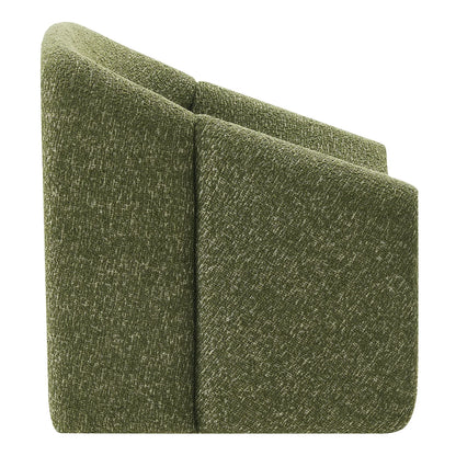 Vivi Looped Textural Fabric Curved Arm Accent Chair
