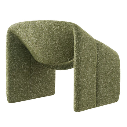 Vivi Looped Textural Fabric Curved Arm Accent Chair