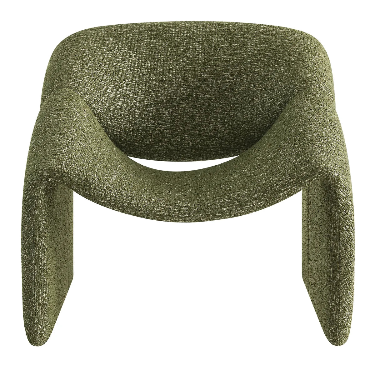 Vivi Looped Textural Fabric Curved Arm Accent Chair