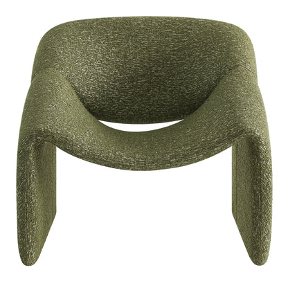 Vivi Looped Textural Fabric Curved Arm Accent Chair