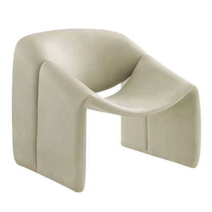Vivi Vegan Leather Curved Arm Accent Chair