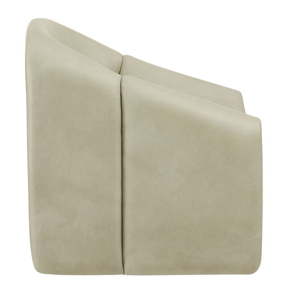 Vivi Vegan Leather Curved Arm Accent Chair
