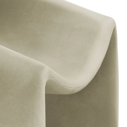 Vivi Vegan Leather Curved Arm Accent Chair