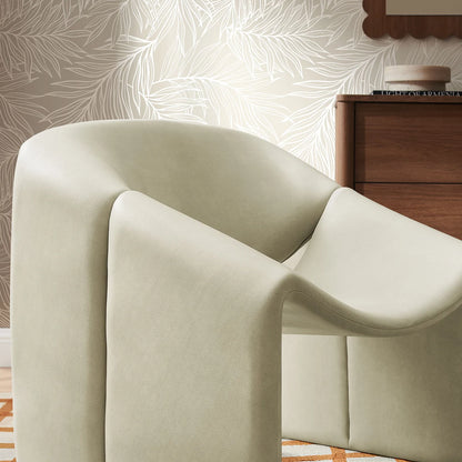 Vivi Vegan Leather Curved Arm Accent Chair