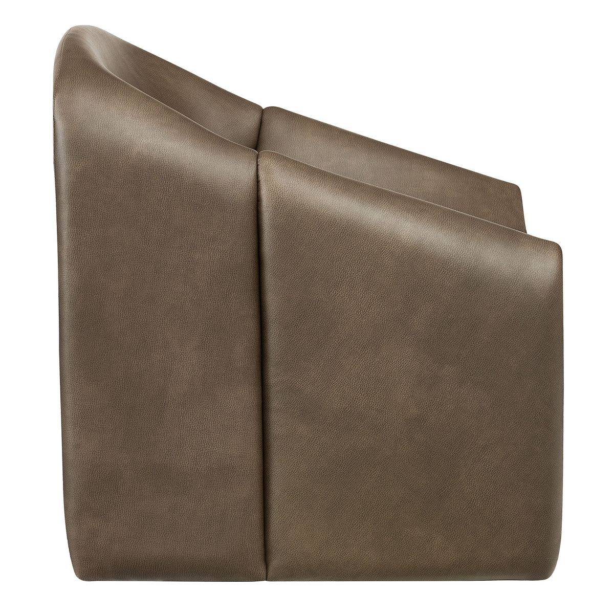 Vivi Vegan Leather Curved Arm Accent Chair
