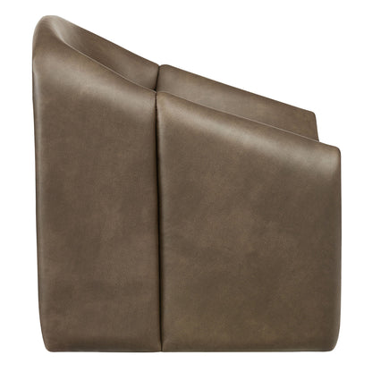Vivi Vegan Leather Curved Arm Accent Chair