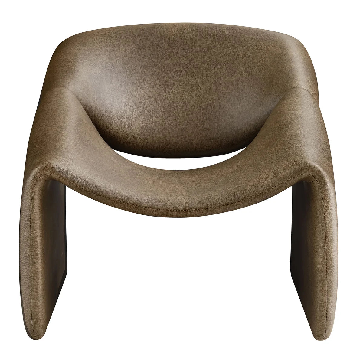 Vivi Vegan Leather Curved Arm Accent Chair