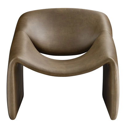 Vivi Vegan Leather Curved Arm Accent Chair