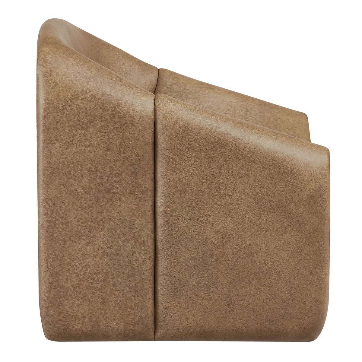 Vivi Vegan Leather Curved Arm Accent Chair
