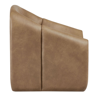 Vivi Vegan Leather Curved Arm Accent Chair