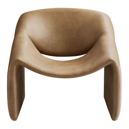 Vivi Vegan Leather Curved Arm Accent Chair