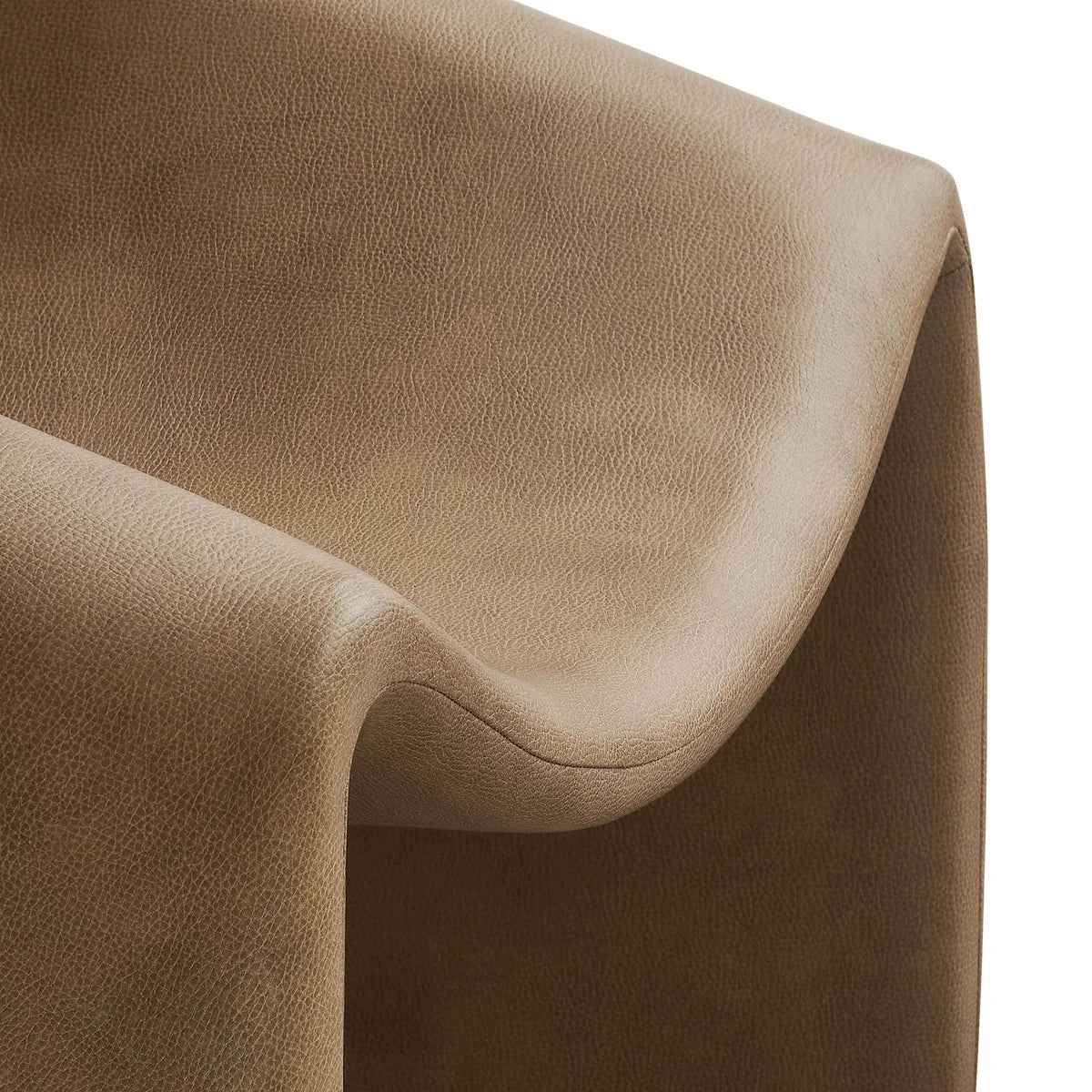 Vivi Vegan Leather Curved Arm Accent Chair