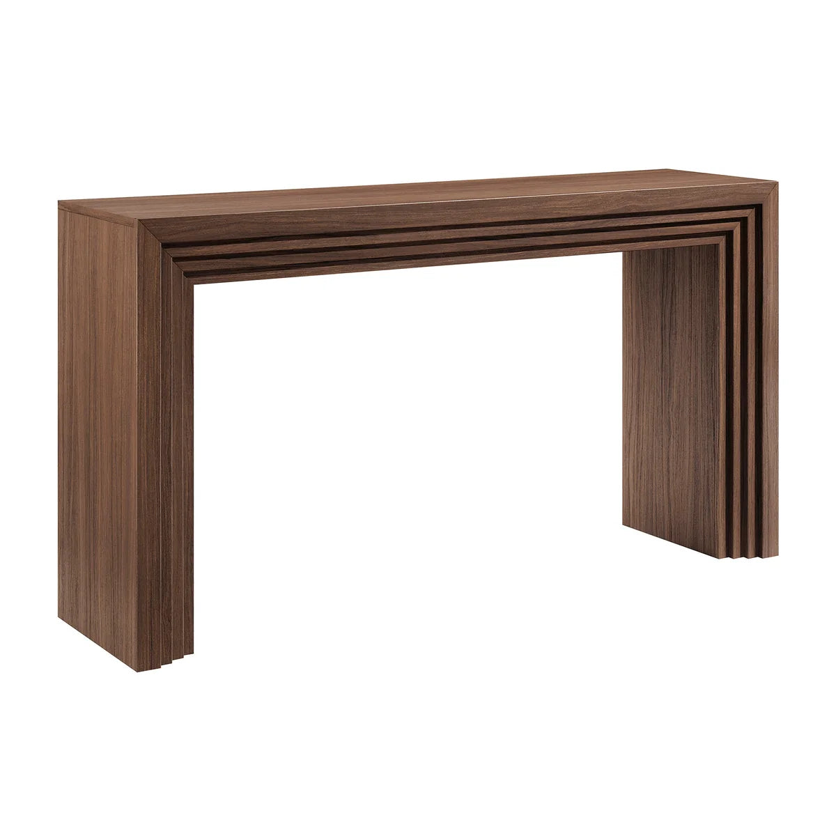 Olney 63 Inch Fluted Console Table Walnut