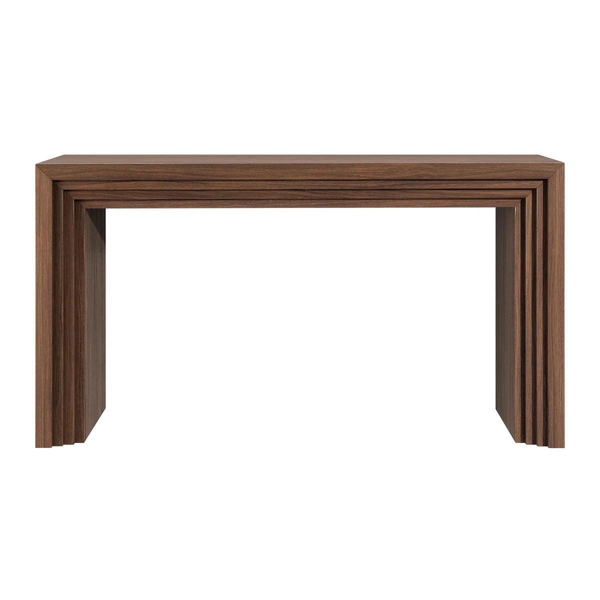 Olney 63 Inch Fluted Console Table Walnut