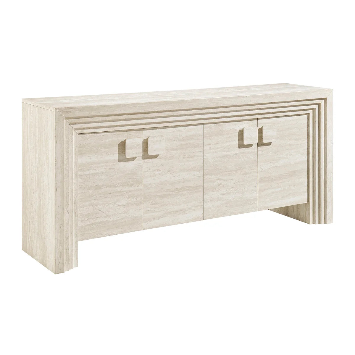 Olney 4‑Door Fluted Sideboard Walnut