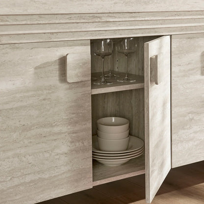 Olney 4‑Door Fluted Sideboard Walnut
