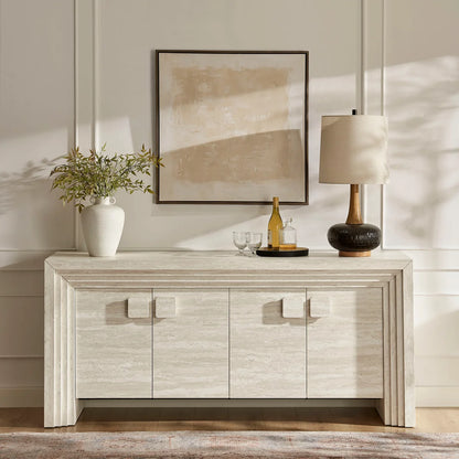 Olney 4‑Door Fluted Sideboard Walnut
