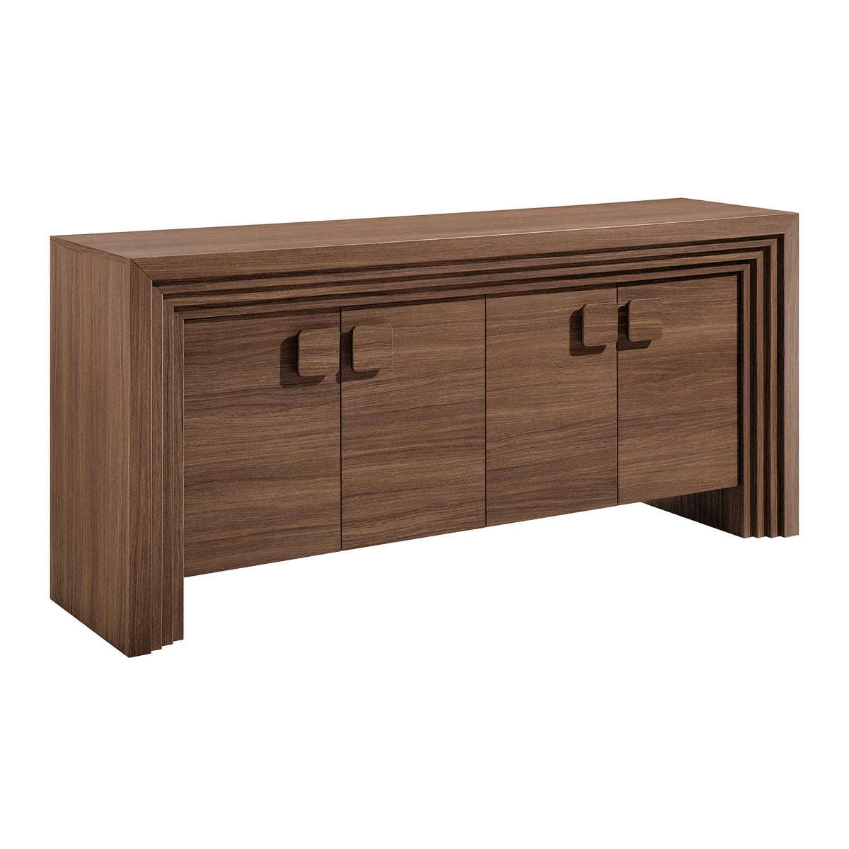 Olney 4‑Door Fluted Sideboard Walnut