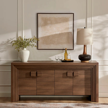 Olney 4‑Door Fluted Sideboard Walnut
