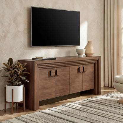 Olney 4‑Door Fluted Sideboard Walnut