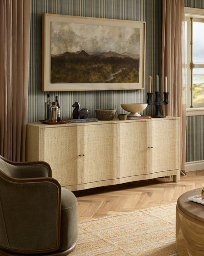 Hollis Parsons‑Leg Raffia Sideboard