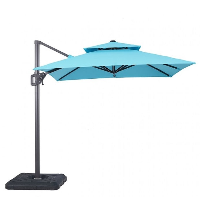 Fida 8 Ft Square Umbrella w/ Double Top + 37" Large Base