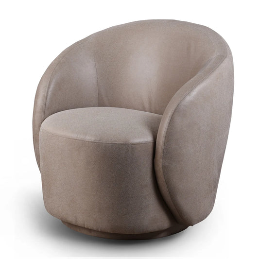 Wallis Swivel Chair | Taupe Ultra-Suede on Hardwood Frame – Comfortable and Stylish Swivel Chair for Contemporary Living Spaces