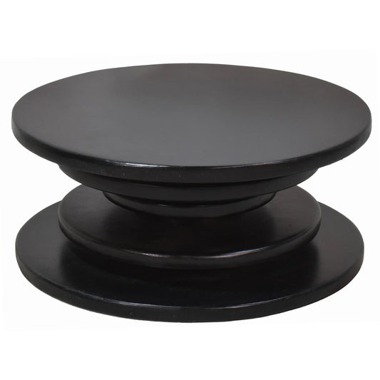 Locke Coffee Table Matte Black Finish on Mango Wood