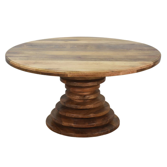 Locke Dining Table Walnut Finish on Mango Wood