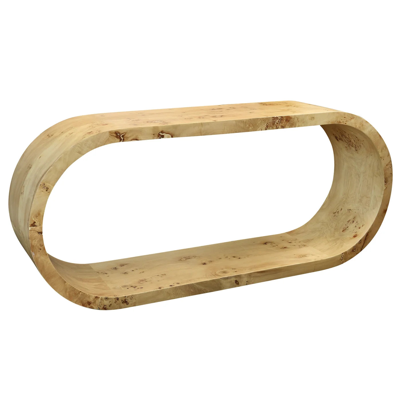 Bellamy Console Table - Natural Burl Wood on Mango Wood