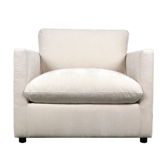 Afton Chair | Contessa Ivory Linen Fabric on Hardwood Frame – Stylish and Comfortable Accent Chair for Modern Interiors