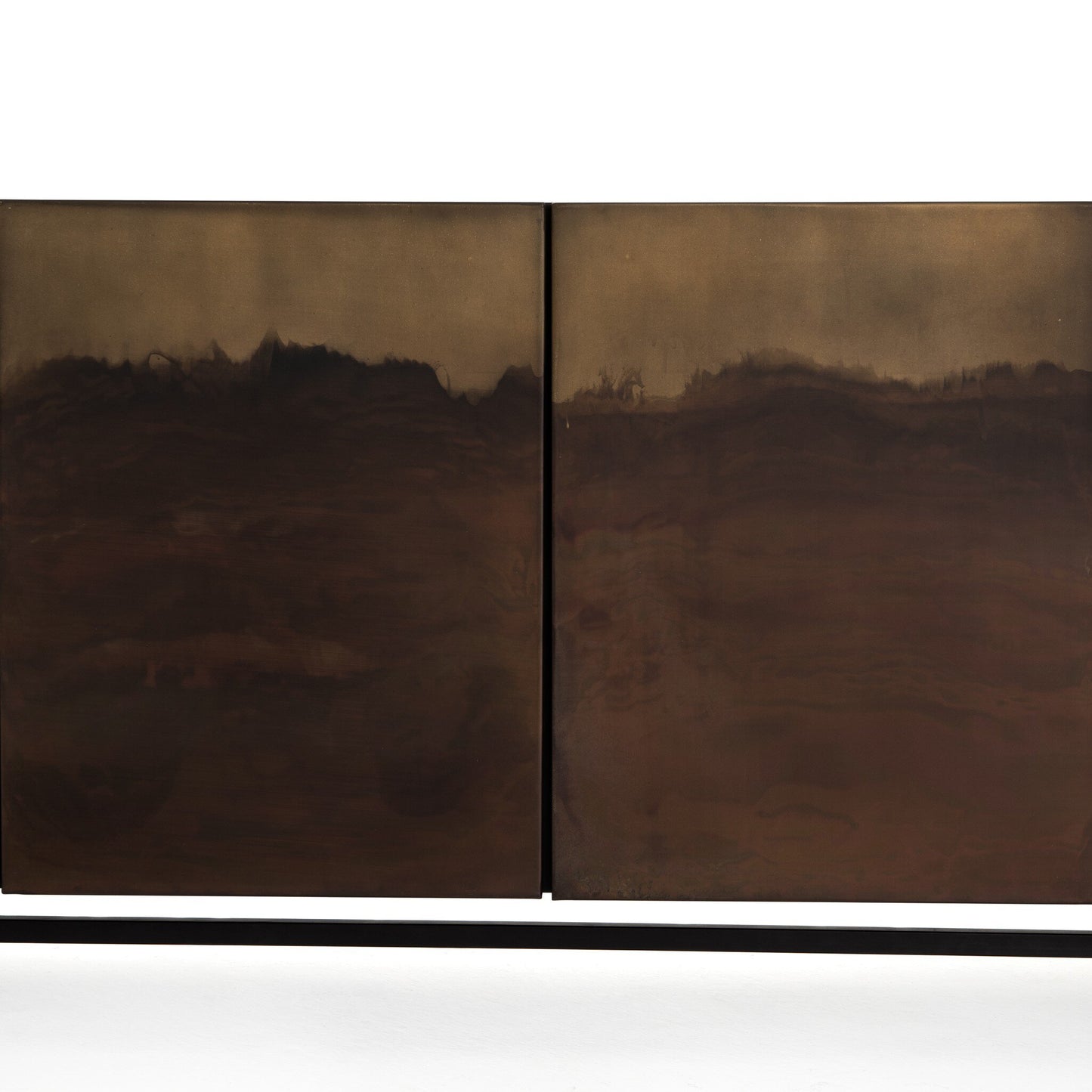 Stormy Aged Brown Iron 6‑Door Sideboard