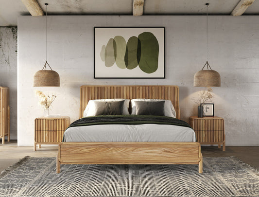 Modrest Mikala - Modern Natural Oak Bed