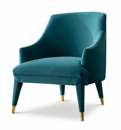 Jenner Aqua Velvet Accent Chair
