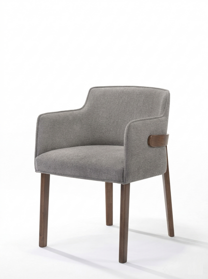 Jordan Grey and Walnut Dining Chairs Set of 2