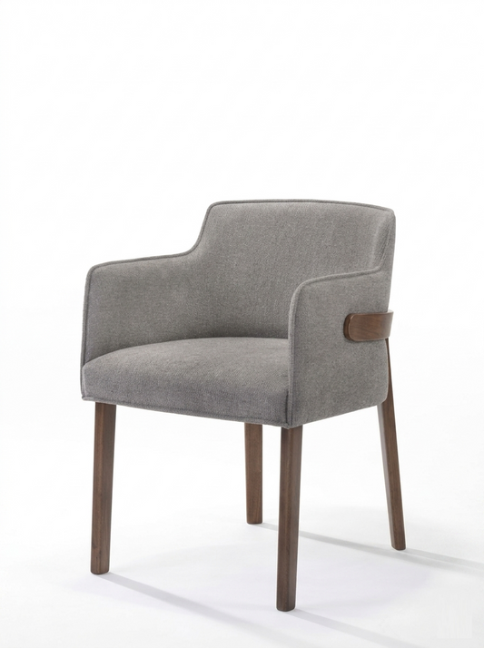 Jordan Grey and Walnut Dining Chairs Set of 2