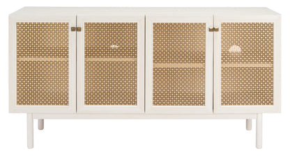 Piran 4-Door 2-Shelf Media Stand - Stylish and Functional Storage for Your Entertainment Space